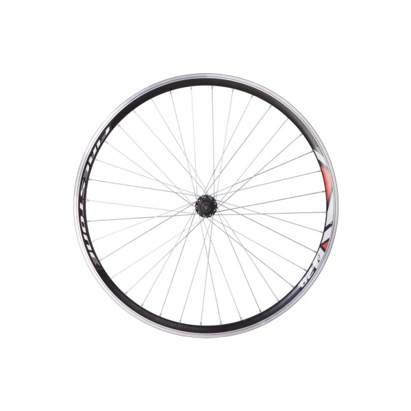 Колесо задн. VLT 24" под V-br обід двост. AL 36H з проточкою; Втулка ST SHUNFENG SF-HB03R під трісчкачку на гайках чорн.