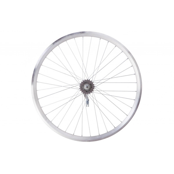 Колесо задн. VLT 26" AL 36H двост. silver; Втулка черв. SHUNFENG SF-CT01 на гайках