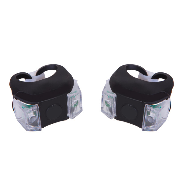 Мигалка задня 2шт BC-RL8002 білий + червоне світло LED силіконовий (чорний корпус)