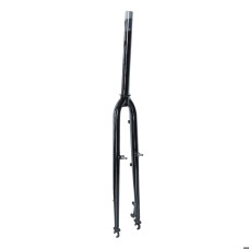 Вилка 28" жорстка disc/v-br ST 1-1/8 безрізьбова шток-290мм під ексцентрик чорний довжина ніг 500мм, шир 80мм