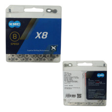 Ланцюг 8 116 лан. замок КМС X8 срiблястий BOX